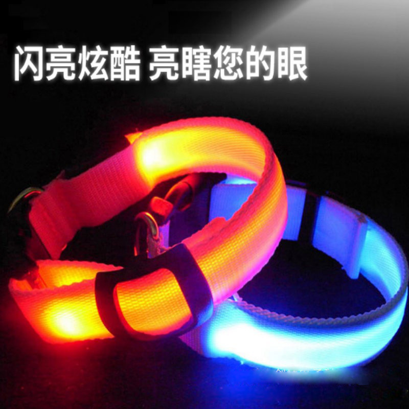 LED pet luminoso collar adornos collar de perro collar anti-asfixia accesorios para gatos decoración de Año Nuevo collar de gato