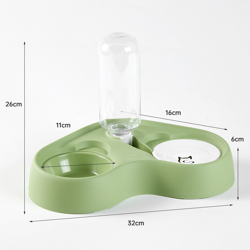 Cat Bowl tazón de fuente del perro antideslizante gato tazón de agua potable alimentador de mascotas tazón doble para mascotas tazón de fuente automática para mascotas suministros para mascotas