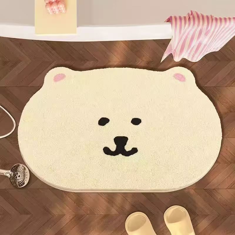 Cartoon carpet made of faux fur