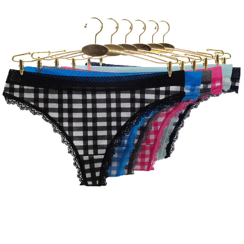 Cross-border women's thong/T pants foreign trade Amazon ebay printed thong cotton lace edge underwear wholesale