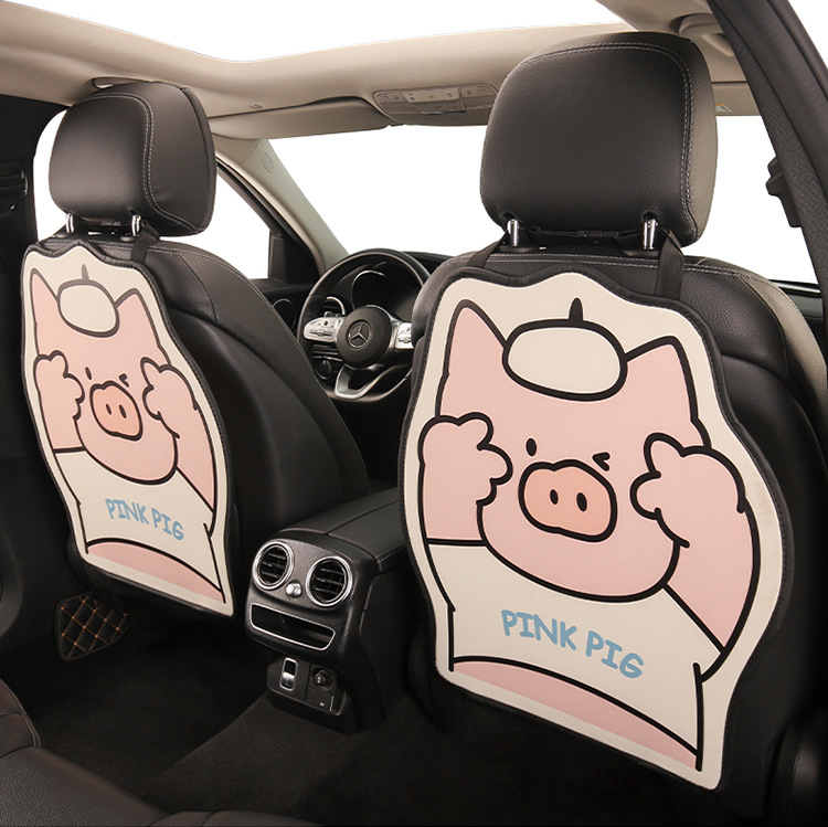 New Model Anti-Kick Pad for Car, Universal Rear Seat Anti-Kick Pad, Cute Cartoon Design for Girls, Car Interior Decoration Supplies, Seat Back Protector