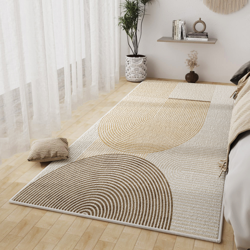 現代簡約地毯圈絨家用玄關飄窗臥室床邊毯防滑地墊全鋪廠家批發