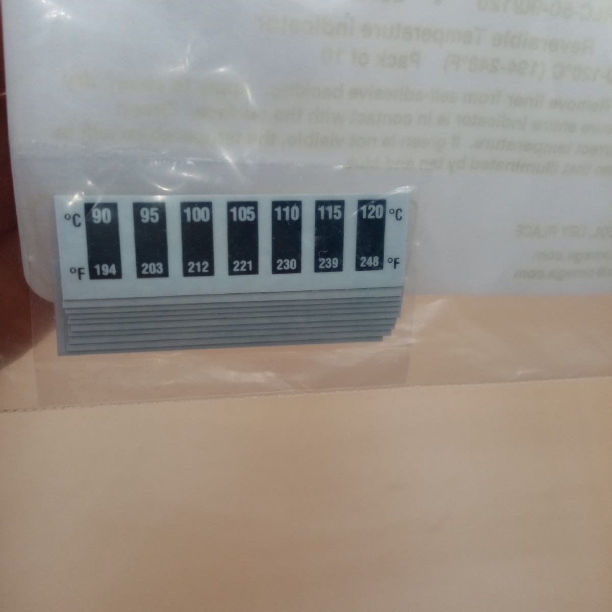 温度标签RLC-50-90/120 可重复使用测温纸 美国可逆测温纸RLC