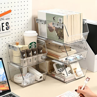 U -shaped desktop storage box Instead of transparent desk stationery finishing box dormitory cosmetics shelf desk