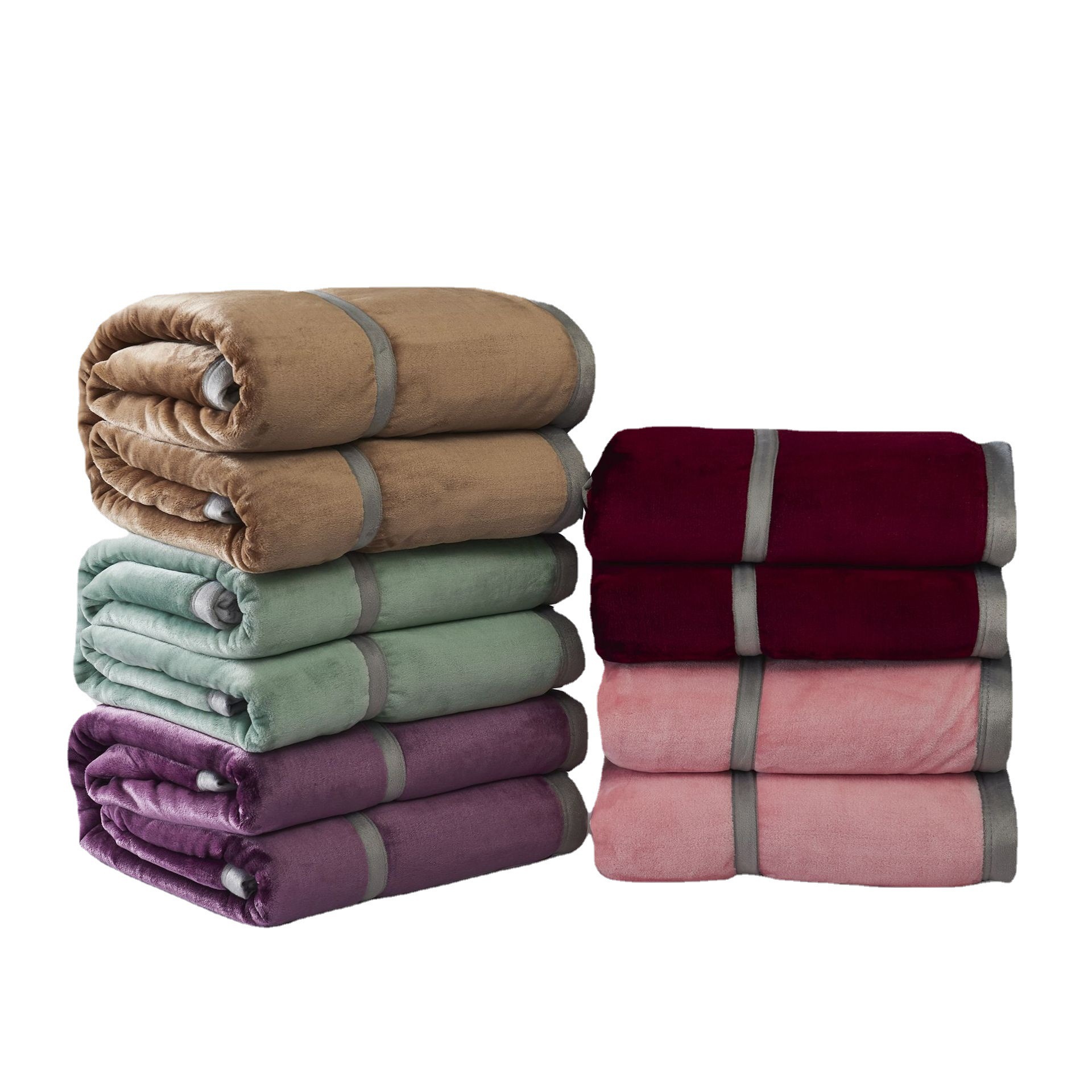 Color sólido engrosada piel manta cubierta de franela manta coral polar siesta manta regalo transfronterizo al por mayor