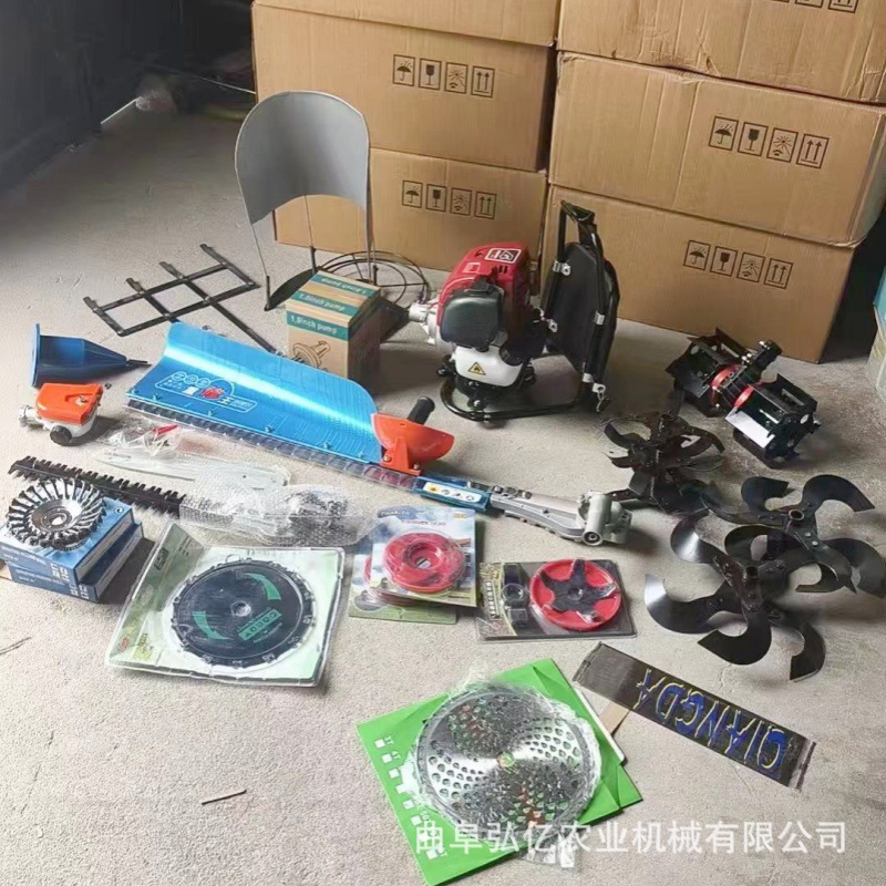畅销四冲程家用开荒割灌机旋耕松土除草多用途物业草地修剪打草机