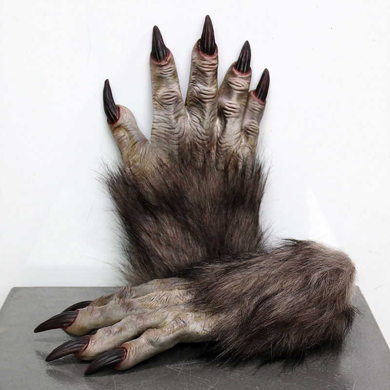 Halloween New Werewolf Gloves Latex Masquerade Party Horror Ghost Claws Decoration Props _voghion.com