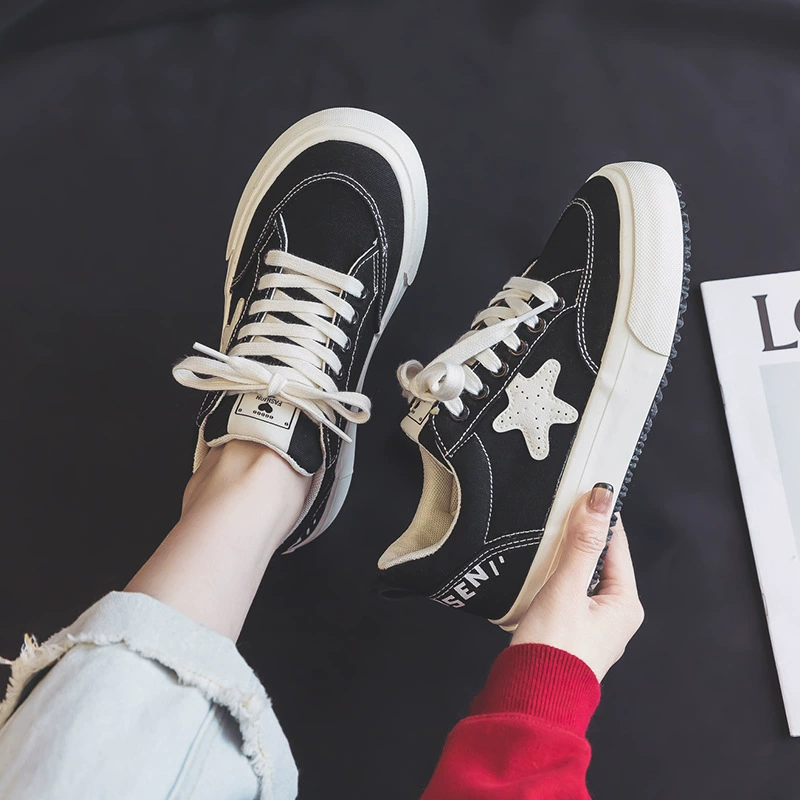 Spot 2024, весенние новые звездные кроссовки для студенток, повседневная универсальная парусиновая обувь, женский производитель Yubu H983