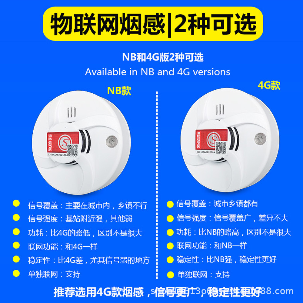 NB和4G烟感探测器