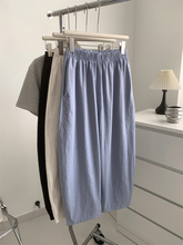 轻薄透气纸片裤日系宽松阔腿九分萝卜裤女25春夏复古奶奶裤云朵裤