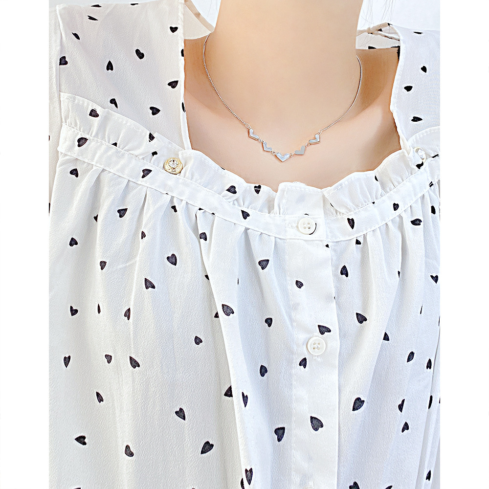 Fashion Heart Shape Stainless Steel Titanium Steel Necklace Plating Stainless Steel Necklaces