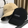 Demi-season woolen baseball cap suitable for men and women for beloved with hood, keep warm hat for leisure, Korean style, with embroidery