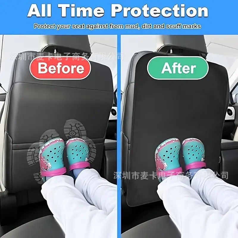 Backseat Car Seat Anti-Dirt Protective Mat, Universal Rear Seat Backrest Waterproof Hanging Bag, Anti-Dirt Mat, Car Anti-Kick Pad