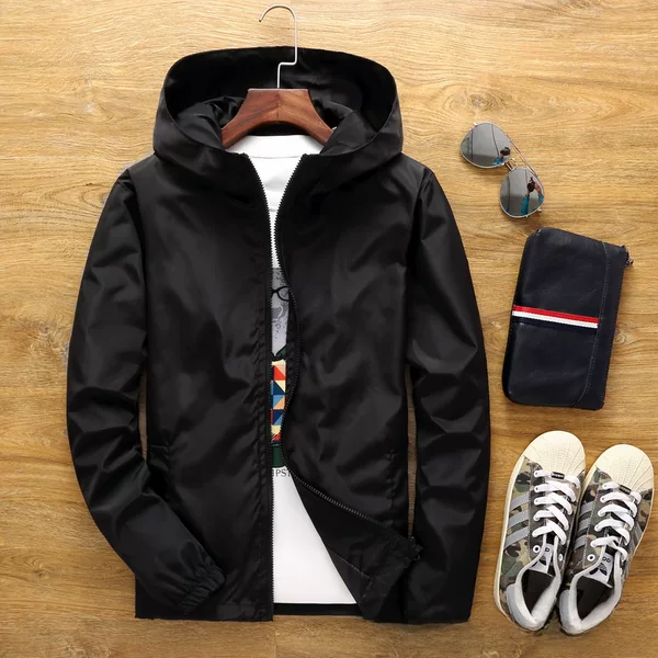 Spring and Autumn Sports men's and women's jacket new windbreaker hooded youth casual jacket class uniform printed logo