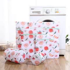 New Peach Print Laundry Bag for Washing Machines, Special Deformation-Preventing Mesh Bag, Household Underwear Bra Care Bag, Wholesale