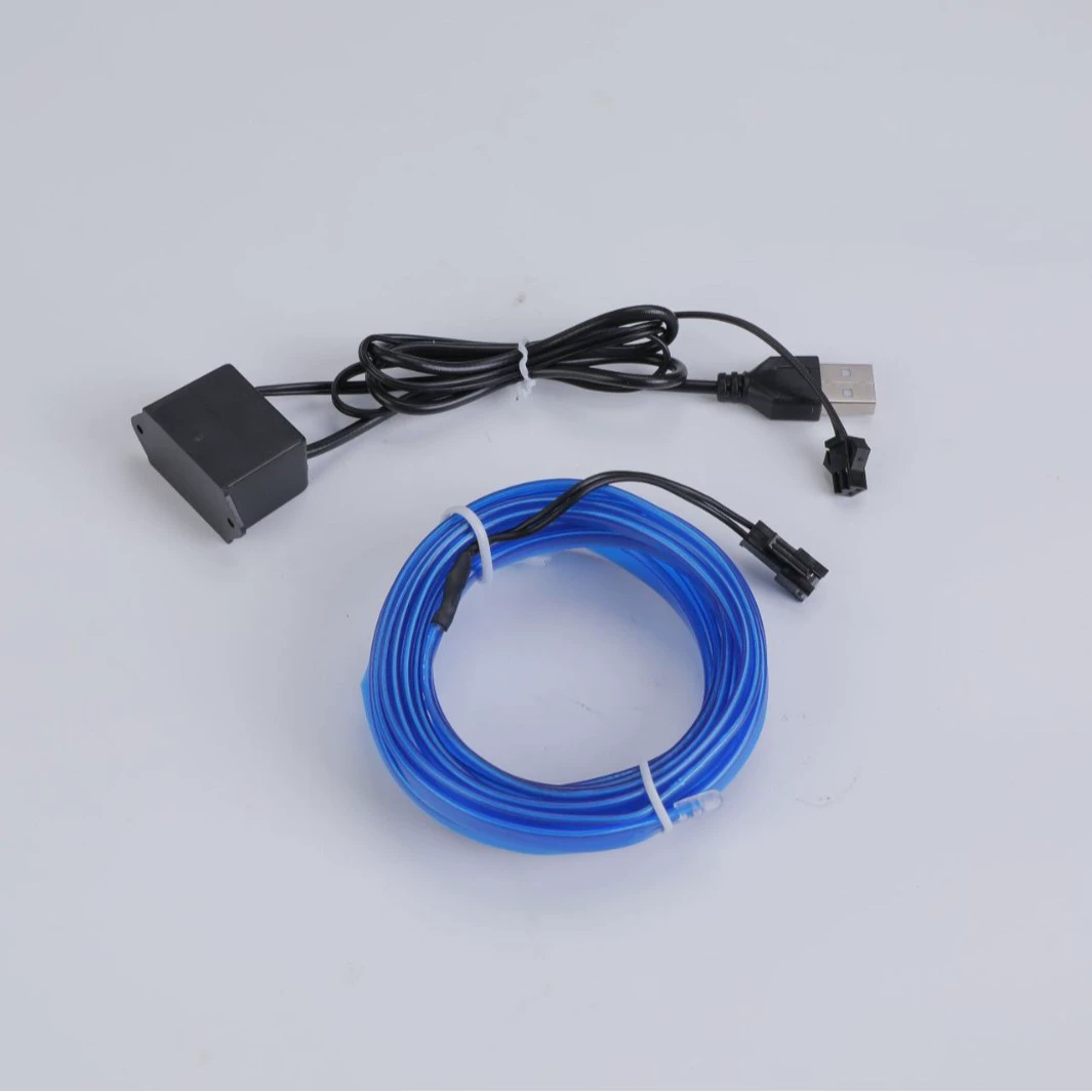 5 метров с USB маленький привод широкая кромка — удобная установка, поставка от производителя, взрывной EL холодный свет, светящийся атмосферный свет