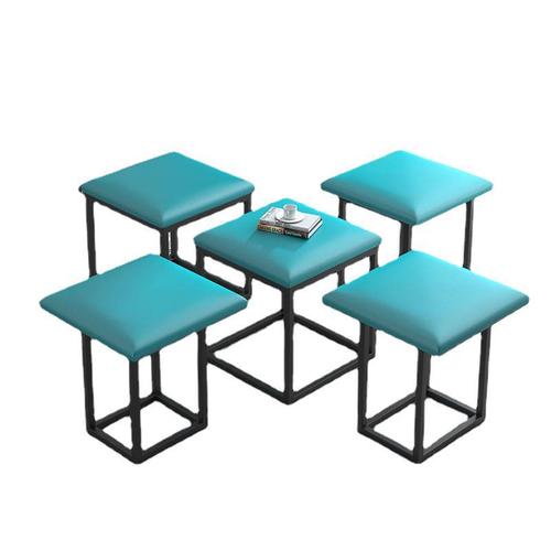 Nordic Multifunctional Magic Cube Bench, Creative Five-in-One Small Stool, Simple Combination Bench, Household Living Room Coffee Table Bench