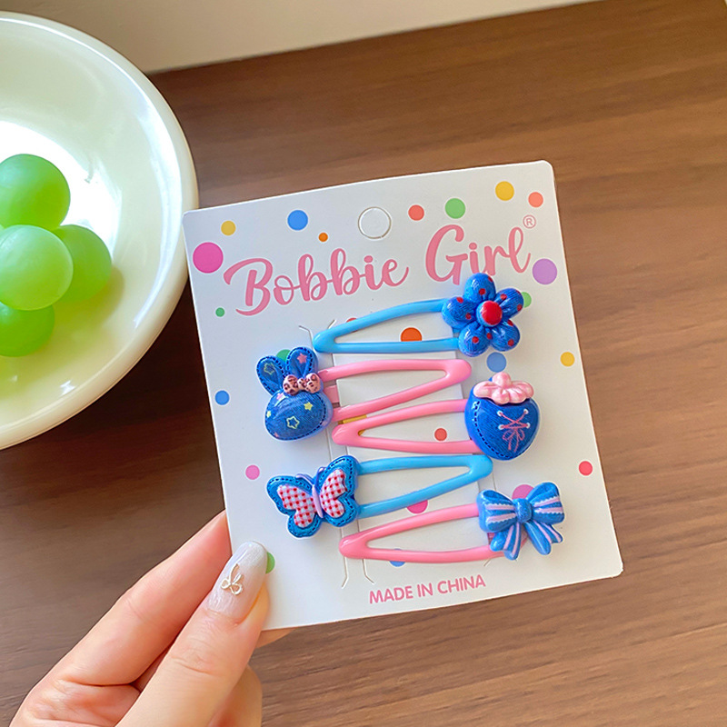 F9042-8# rabbit strawberry bb clip five-piece set