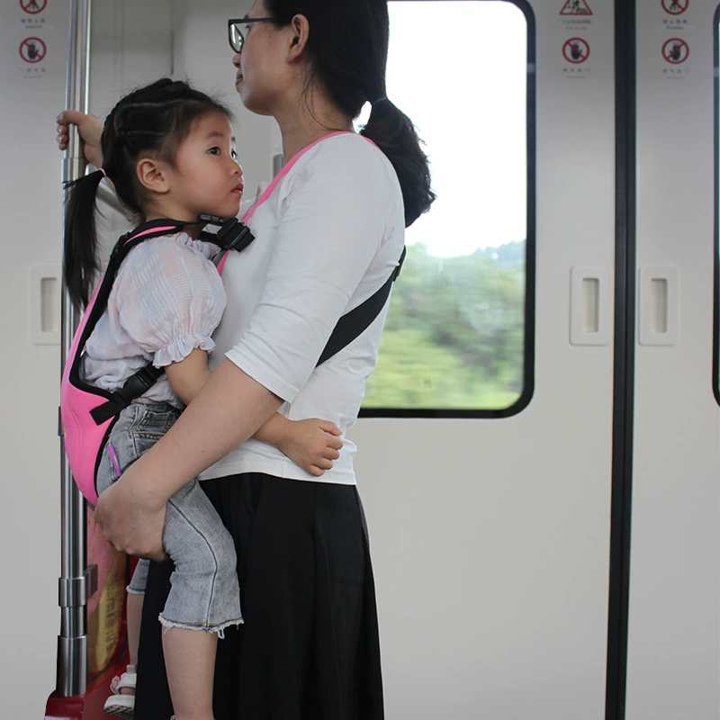 Children's handheld suitcase with seat for cycling, universal pillow, suspenders