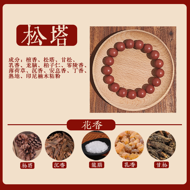 直播天然合香珠手工古法药香持久文玩降真香中药手串佛珠|undefined