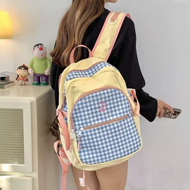 休闲背包;中大学生书包;女士双肩包