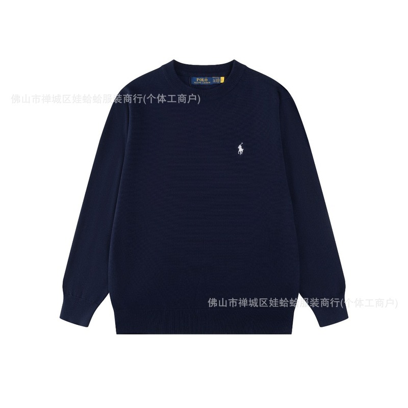 25年秋季新款韩系经典logo小马刺绣圆领套头毛衣休闲男女同款|undefined