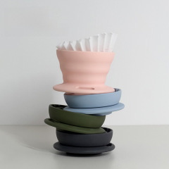 Creative outdoor camping silicone foldable filter cup portable coffee filter cup cake coffee filter smart cup