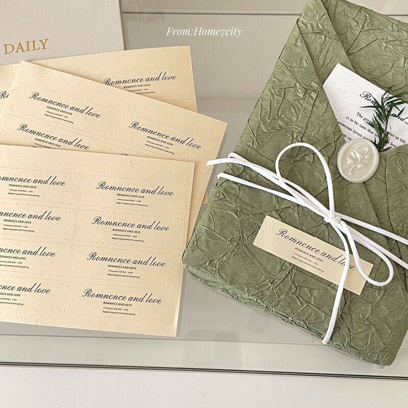 Ins Vanilla Paper English Stickers Versatile Gift Dessert Packaging Sealing Stickers High-End Decorative Long Strip Stickers Ins Vanilla Paper English Stickers Versatile Gift Dessert Packaging Sealing Stickers High-End Decorative Long Strip Stickers