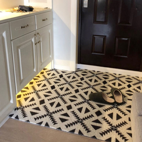 Nordic Geometric Cuttable Entrance Mat, Non-slip and Durable, Easy to Clean, Home Entrance Mat