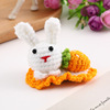 Cute children's woven rabbit handmade, hairgrip, bangs, hair accessory, demi-season decorations, Korean style