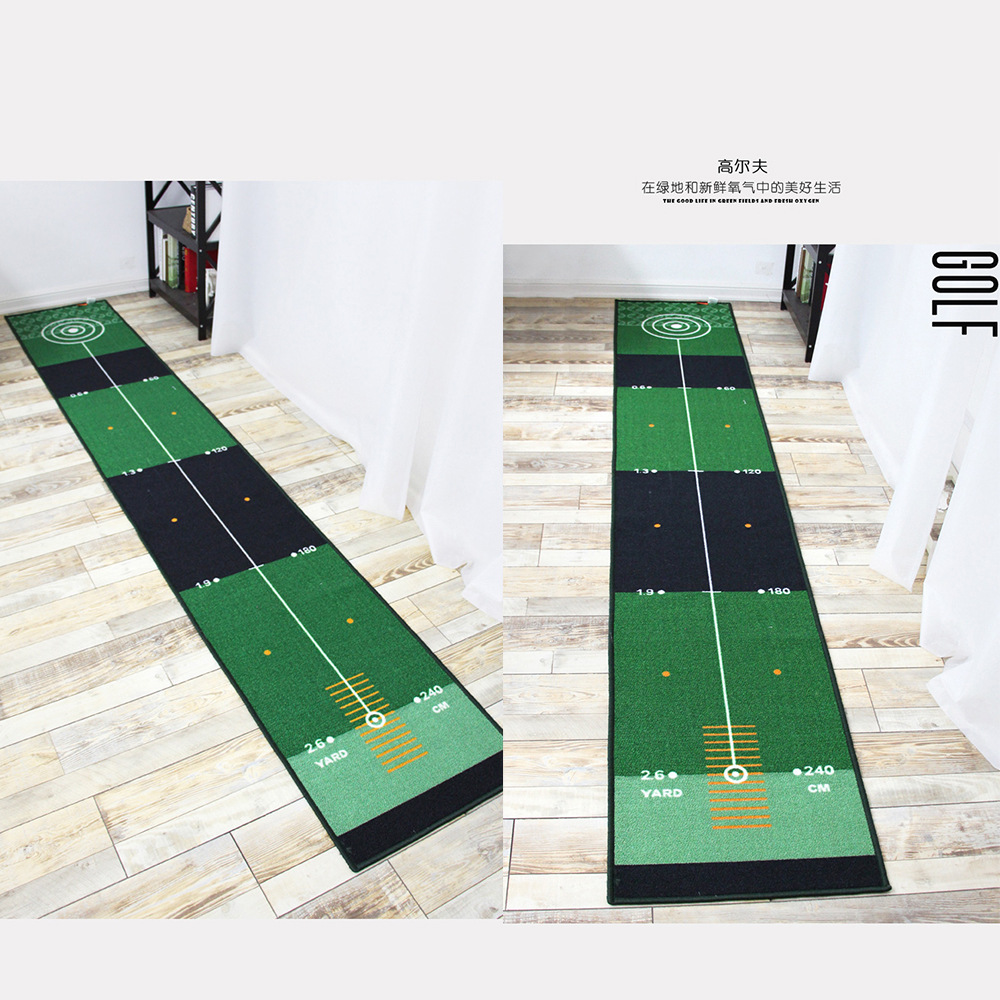 Venta caliente transfronteriza práctica de putter de golf manta de golf alfombra familia interior y exterior práctica de putter de golf
