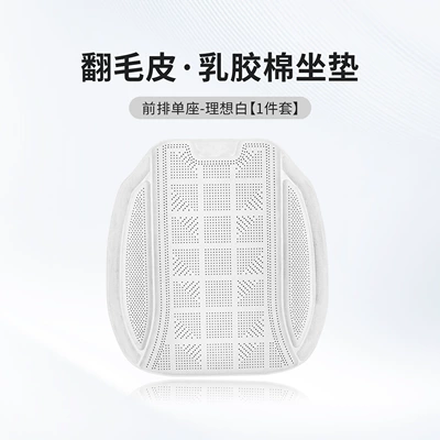 Summer Hot-Pressed Suede Car Seat Cushion Set: Four Seasons Pad - ideal-white-one-latex-cotton-front-seat-cushion-piece