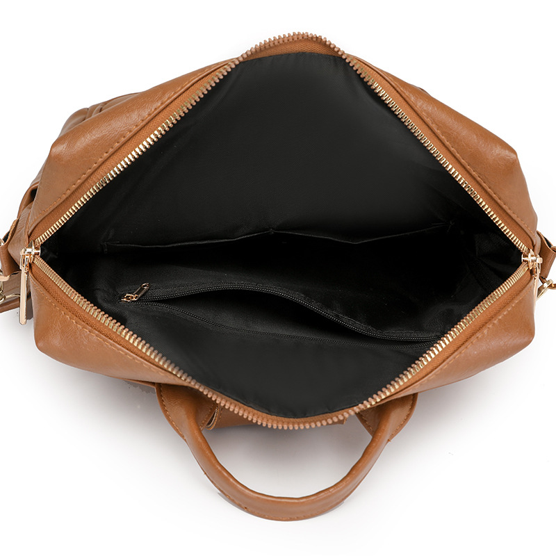 Mochila de PU de mujer retro de nuevo estilo transfronterizo moda de alto valor de gran capacidad paquete de mochila de doble propósito al por mayor