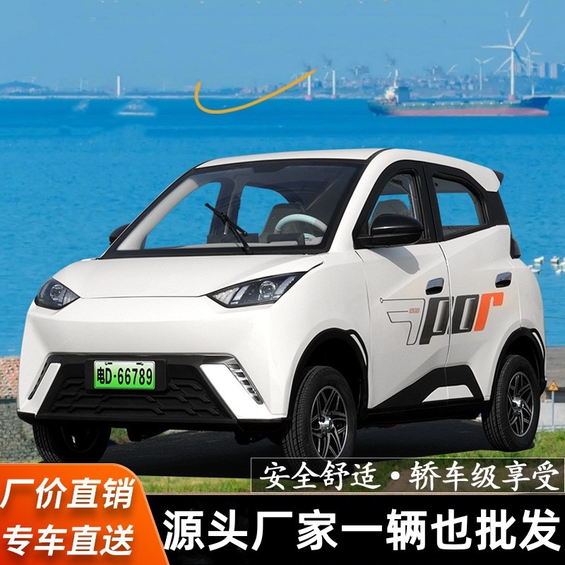 电动四轮车成人女士代步车电瓶车汽车空调油电两用新能源家用电车