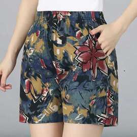 妈妈短裤外穿高腰夏季薄款中老年女裤夏天大码宽松休闲新款运动裤