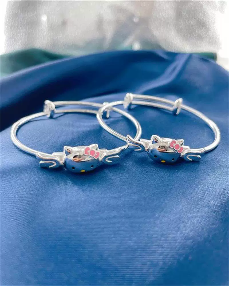Children's silver bracelet, longevity lock, Birthday gift