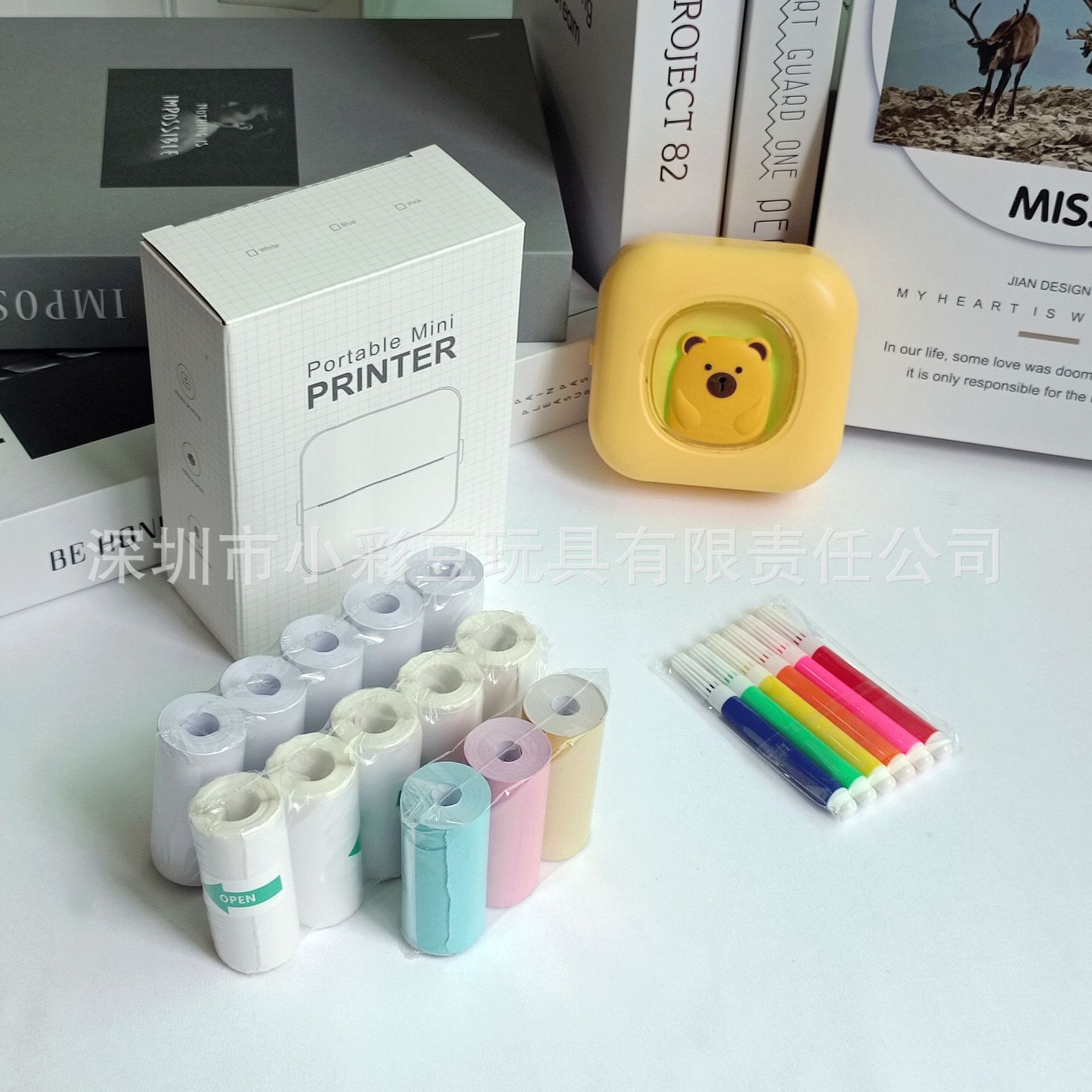 X7 노란색 + 감열지 5개 + 접착지 5개 + 색종이 3개 + 색펜