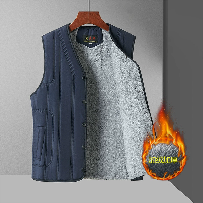Зимний жилет с бархатом, чтобы согреть средний и пожилой человек