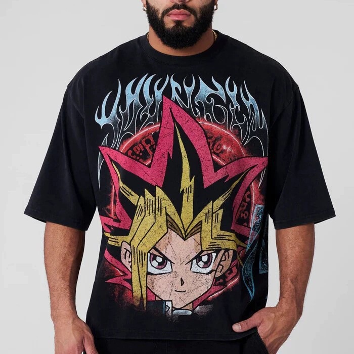 European and American Youngla Co-Branded Yu-Gi-Oh Men's Oversized T-Shirt Jogger Sports Fitness Cotton Short-Sleeved T-Shirt Trendy European and American Youngla Co-Branded Yu-Gi-Oh Men's Oversized T-Shirt Jogger Sports Fitness Cotton Short-Sleeved T-Shirt Trendy