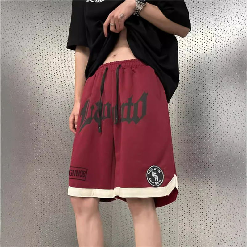 American Hip Hop Basketball Shorts Men's Summer plus size Fashion Brand Hong Kong Style Loose Leisure Sports Pants