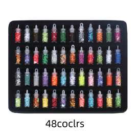 环氧树脂美甲闪粉亮片12色套装金银彩箔大干花 贝壳纸鱼子酱丝绒