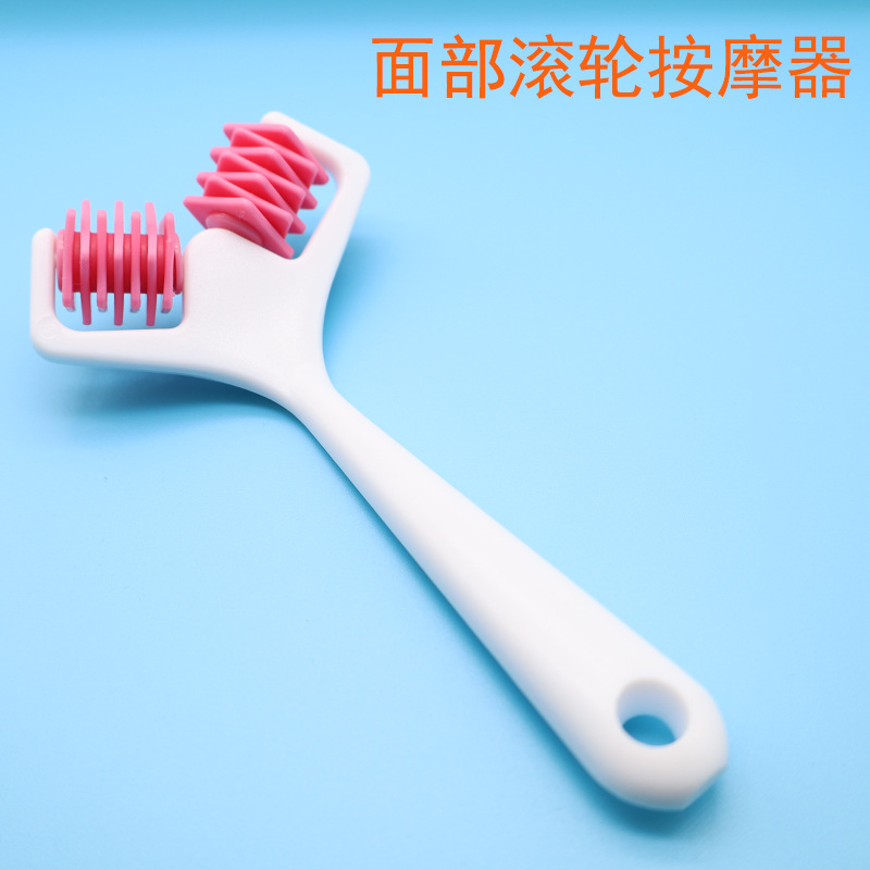 New double-roller facial massager/makeup tool/handheld roller/jawline massager