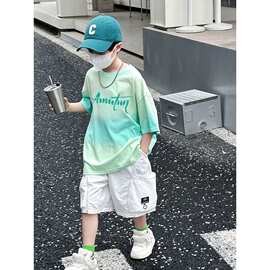 男童夏装套装2026新款儿童夏季薄款短袖t恤两件套大童韩范夏款潮