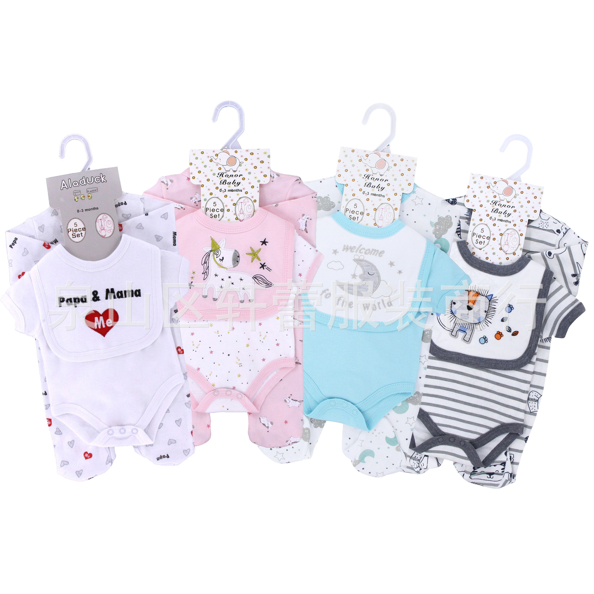 Conjunto de ropa para recién nacido, pelele de algodón puro, mono para bebé, ropa de bebé, ropa infantil transfronteriza europea y americana