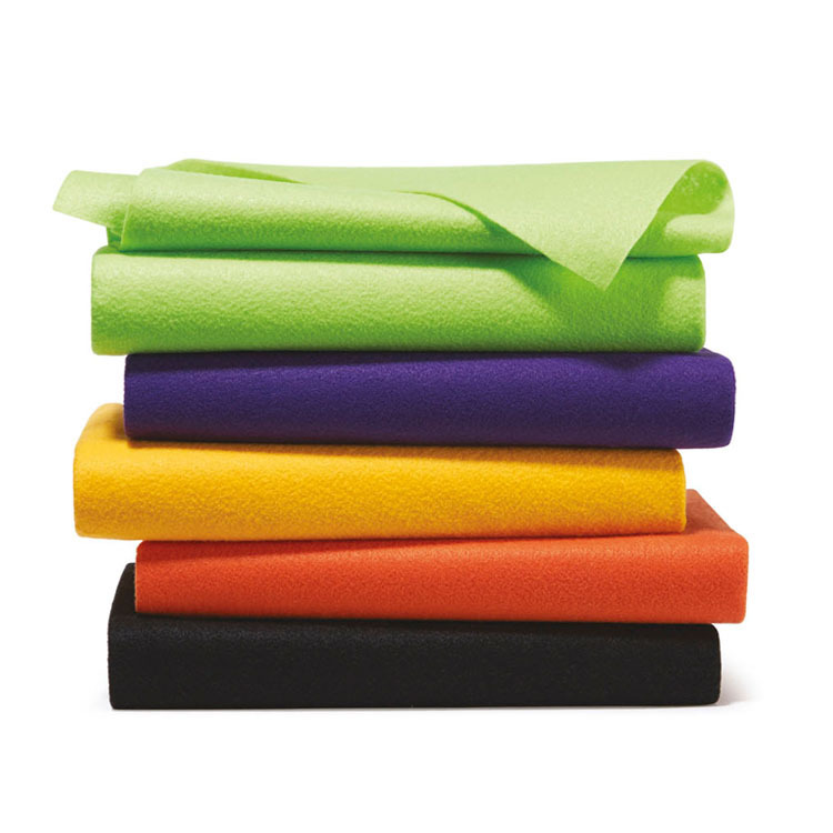 厂家批发彩色涤纶毛毡布工业用针刺无纺布戟绒布量大优惠