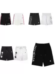 New Flocked Mon Full-Print Cler Velcro Shorts for Men and Women, Same Style Five-Point Pants, Beach Pants, Couple Wear