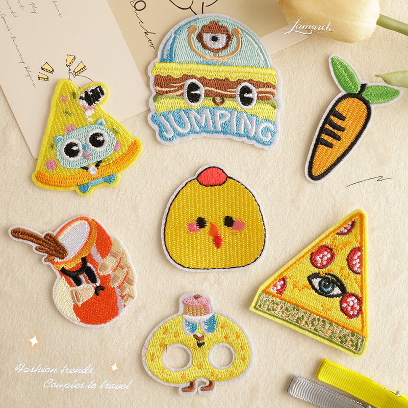 电脑绣花标章仔跨境货源服装辅料鞋帽包饰品配件DIY补丁刺绣布贴