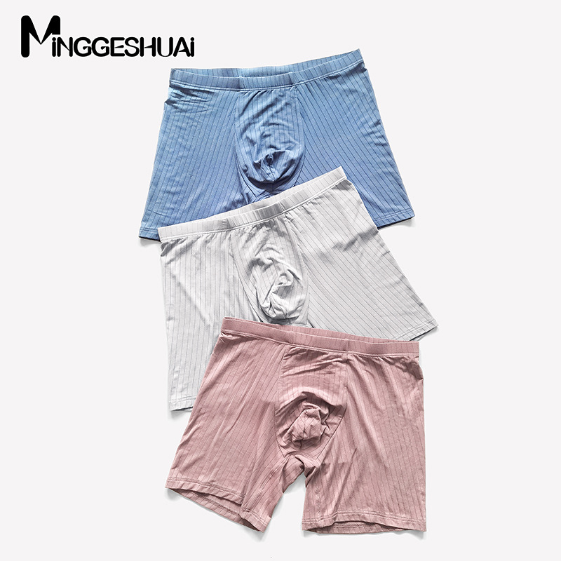 Sports-Style Extended Length Dupont Lycra Modal Men's Underwear, Men's Boxer Briefs, Anti-Chafing, Running, Loose Fit, Long Legs