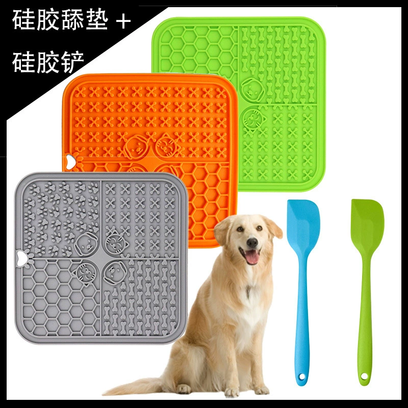 Amazon новый силиконовый коврик для лизания домашних животных, коврик для еды на присоске для кошек и собак, силиконовый нескользящий коврик для медленной еды