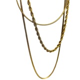 Брендовое сексуальное ожерелье с косичкой из нержавеющей стали, европейский стиль, золото 750 пробы